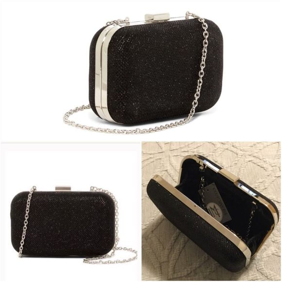 Jessica McClintock Handbags - Jessica McClintock Metallic Lurex Hard Case Clutch